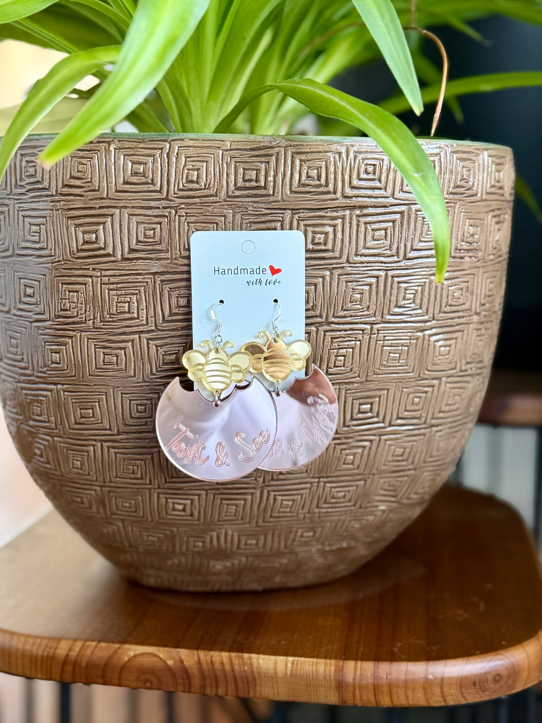Taste & See — Gold on Pink